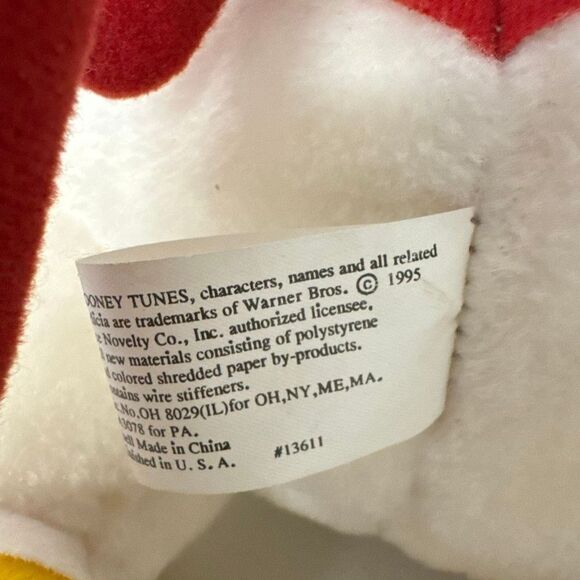 Vintage Looney Tunes Foghorn Leghorn Plush Toy 1995 Ace Novelty 12' Inch - Picture 9 of 10